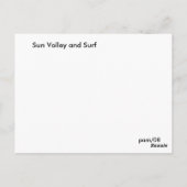 Sun Volley & Surf Briefkaart (Achterkant)