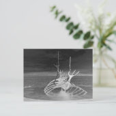 Sun Voyager Sculpture, IJsland, Omgekeerd B/W Briefkaart (Staand voorkant)