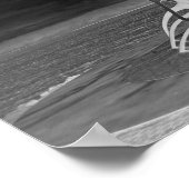 Sun Voyager Sculpture, IJsland, Omgekeerd B/W Poster (Hoek)