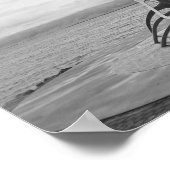 Sun Voyager Sculpture, Reykjavik, IJsland, B/W Poster (Hoek)