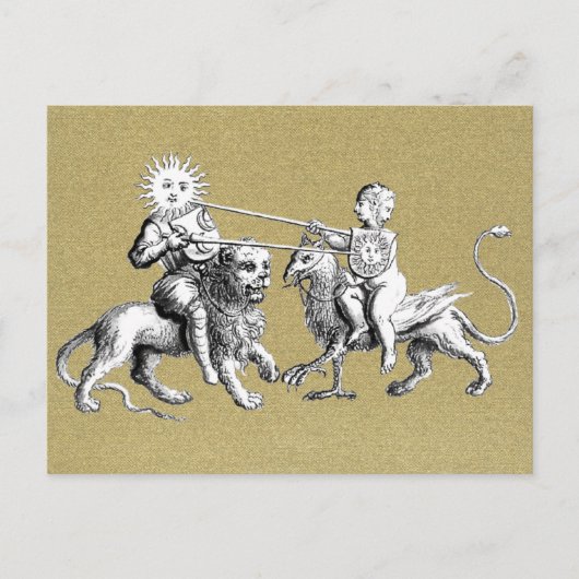 Sun vs. Moon Jousting Match Symbolisch Briefkaart (Voorkant)