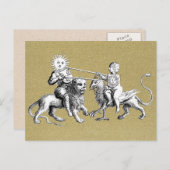 Sun vs. Moon Jousting Match Symbolisch Briefkaart (Voorkant / Achterkant)