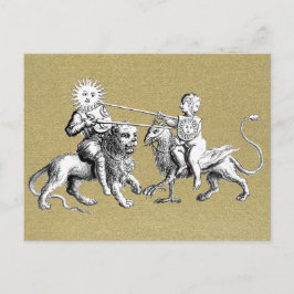 Sun vs. Moon Jousting Match Symbolisch Briefkaart