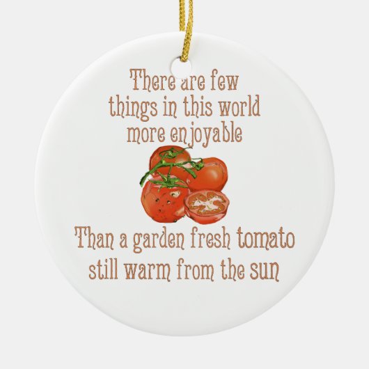 Sun Warmed Tomaten Keramisch Ornament (Voorkant)