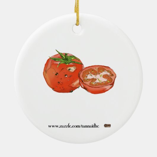 Sun Warmed Tomaten Keramisch Ornament (Achterkant)