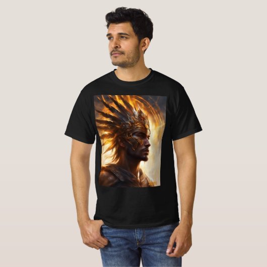 Sun Warrior King Totale Zonsverduistering 2024 Man T-shirt (Voorkant volledig)