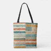Sun washed coastal stripes Tote bag (Achterkant)