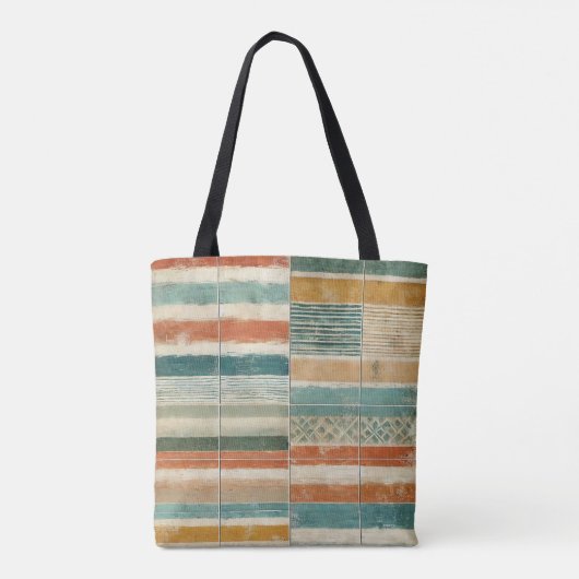 Sun washed coastal stripes Tote bag (Achterkant)