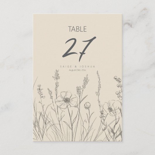 Sun-Washed Garden Border Wedding ID1283 Kaart (Voorkant)