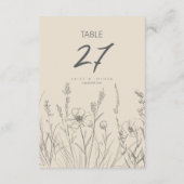 Sun-Washed Garden Border Wedding ID1283 Kaart (Achterkant)