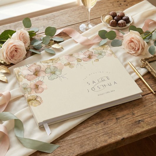 Sun-Washed Garden Floral Wedding ID1283 Gastenboek