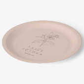 Sun-Washed Garden Motif Wedding Blush ID1283 Papieren Bordje (Gekanteld)