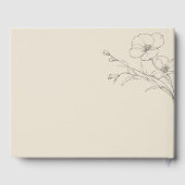 Sun-Washed Garden Wedding Floral Outlines ID1283 Gastenboek (Achterkant)