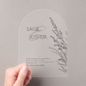 Sun-Washed Garden Wedding ID1283 Acryl Uitnodigingen (Insitu (Draagbaar))