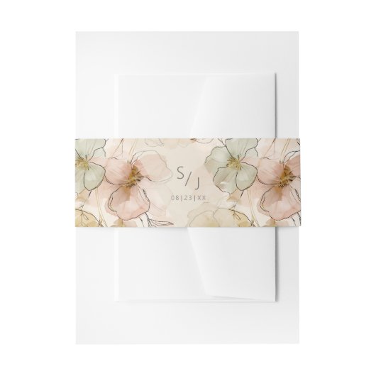 Sun-Washed Garden Wedding ID1283 Uitnodigingen Wikkel (Voorkant Voorbeeld)