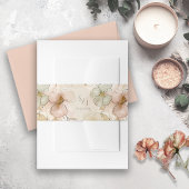 Sun-Washed Garden Wedding ID1283 Uitnodigingen Wikkel