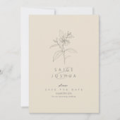 Sun-Washed Garden Wedding Ivory ID1283 Save The Date (Voorkant)