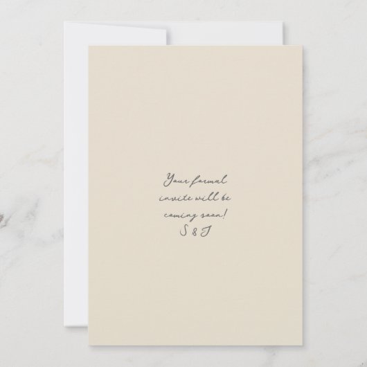 Sun-Washed Garden Wedding Ivory ID1283 Save The Date (Achterkant)