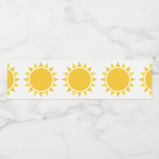 Sun Waterfles Etiket (Enkel label)