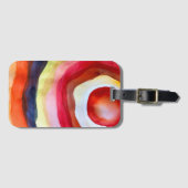 Sun waterverf sunset art bagagelabel (Voorkant (horizontaal))