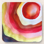 Sun waterverf sunset art bier onderzetter (Voorkant)