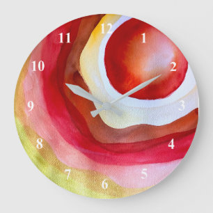 Sun waterverf sunset art grote klok