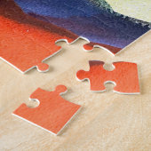 Sun waterverf sunset art legpuzzel (Zijkant)