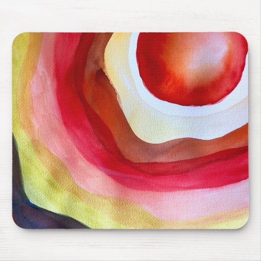 Sun waterverf sunset art muismat (Voorkant)