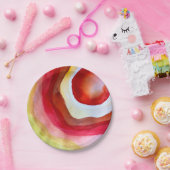 Sun waterverf sunset art papieren bordje (Feest)