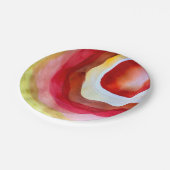 Sun waterverf sunset art papieren bordje (Gekanteld)