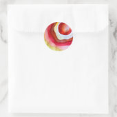 Sun waterverf sunset art ronde sticker (Tas)