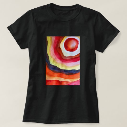 Sun waterverf sunset art t-shirt (Design voorkant)