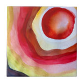 Sun waterverf sunset art tegeltje (Voorkant)