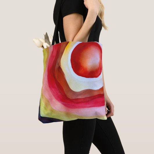 Sun waterverf sunset art tote bag (Dichtbij)