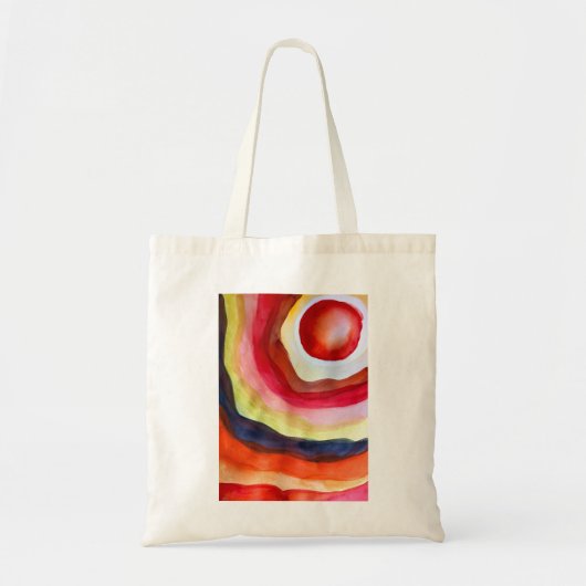 Sun waterverf sunset art tote bag (Voorkant)