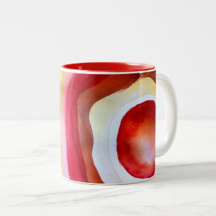 Sun waterverf sunset art tweekleurige koffiemok