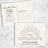 Sun & Waves Boho Beach Save the Date Briefkaart