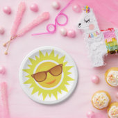 Sun Wearing Sunglazen Papieren Bordje (Feest)