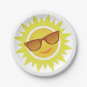 Sun Wearing Sunglazen Papieren Bordje (Voorkant)