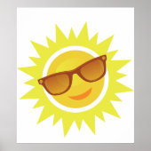 Sun Wearing Sunglazen Poster (Voorkant)