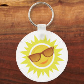 Sun Wearing Sunglazen Sleutelhanger (Voorkant)