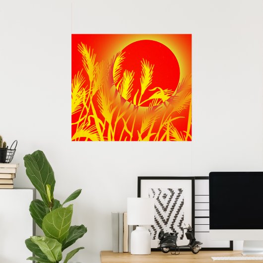 Sun Wheat Poster (Thuiskantoor)