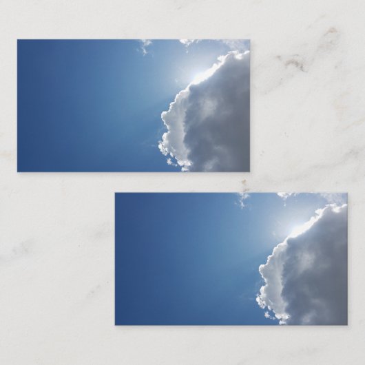 Sun White Clouds & Blue Sky Visitekaartjes 2019 (Voorkant / Achterkant)
