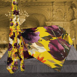 Sun & Wine Wedding Gold-Stropdas Stropdas<br><div class="desc">Een mousserende zonnebloemen en bordeaux bruine pinda's waterverf stropdas van de bloementeelt met waterverf geverfde pindbloemen en zonnebloemen in bloei met groen.</div>