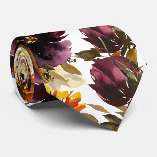 Sun & Wine Wedding White Stropdas (Opgerold)