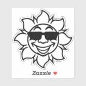 Sun with Sunglasses Sticker (Vel)