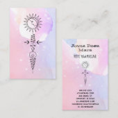 *~* Sun Woman Moon Nirvana Yoga Reiki Massage Visitekaartje (Voorkant / Achterkant)
