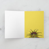 Sun Woman Oekraïense Folk Art Moederdag Kaart (Binnen)