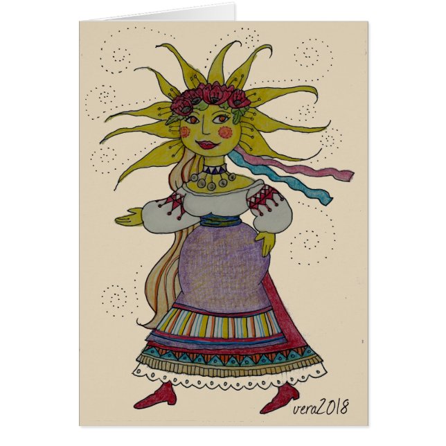 Sun Woman Ukraine Folk Art (Voorkant)