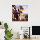 "Sun Worshiping in Montana" door Charles Russell Poster (Thuiskantoor)